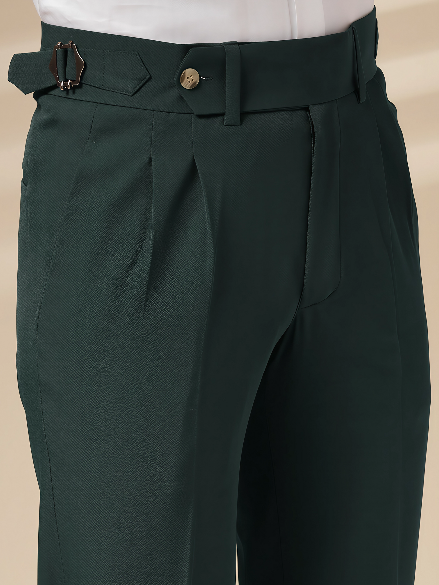 Italian Bottle Green Signature Gurkha Pants by ITALIAN VEGA®