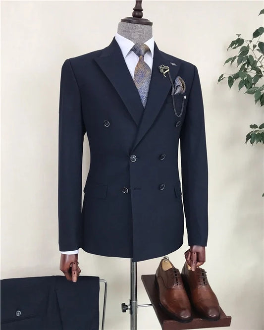 ITALIAN NAVY DOUBLE BREASTED MEN'S SUIT