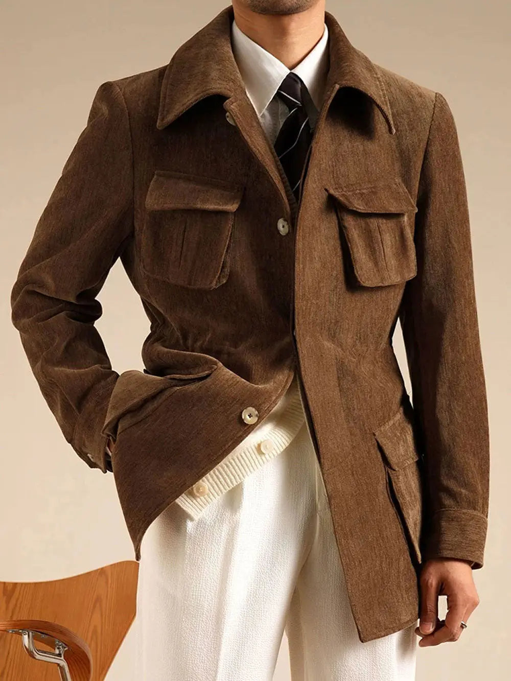 Vintage Chenille Hunting Jacket - Slim Fit Jacket by Italian Vega