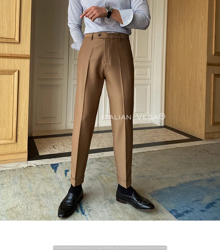 Khakhi Men Formal Pants by Italian Vega®