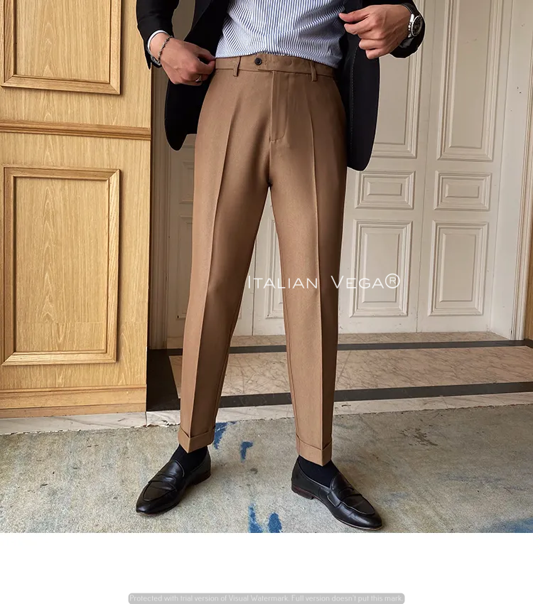 Khakhi Men Formal Pants by Italian Vega®