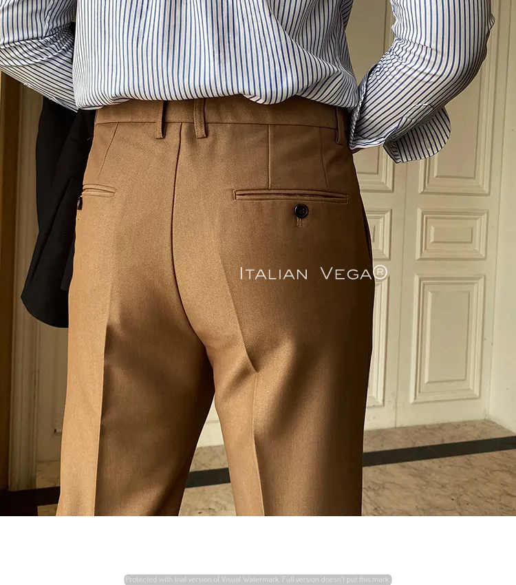 Khakhi Men Formal Pants by Italian Vega®