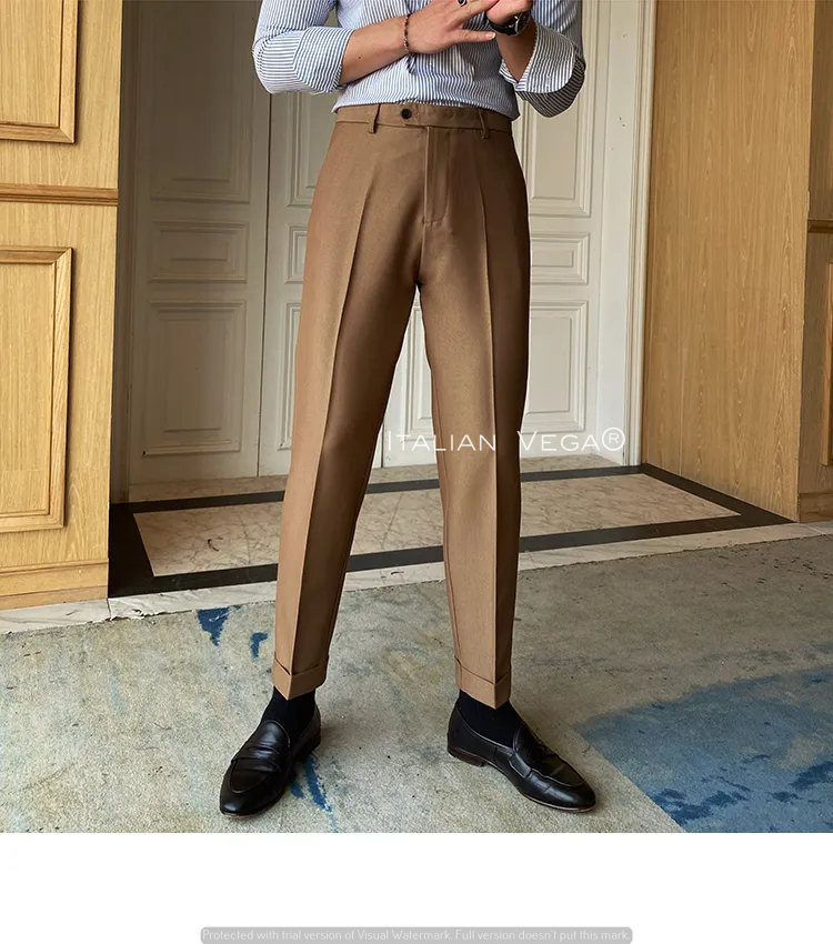 Khakhi Men Formal Pants by Italian Vega®