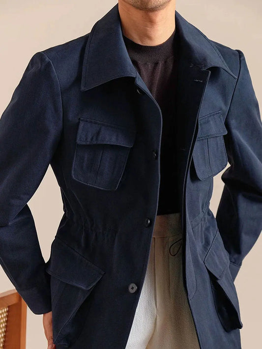 Retro Cotton Safari jacket - Slim Fit Jacket by Italian Vega